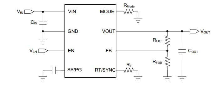 Schematic - Texas Instruments TPSM843321 Buck Power Module